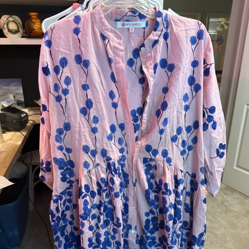 Ro's Garden Pink and Blue Floral Dress